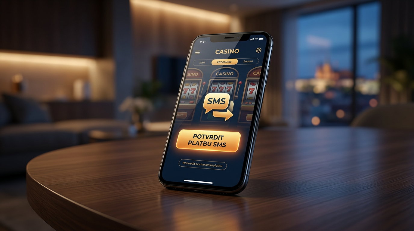 Moderní smartphone s rozhraním pro SMS vklad do online casina
